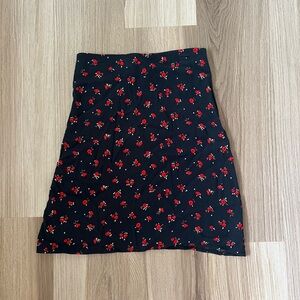 Brandy Melville Floral Mini Skirt